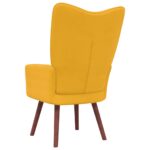 Chaise de relaxation Jaune moutarde Velours – Image 4