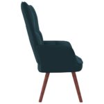 Chaise de relaxation Bleu Velours – Image 3