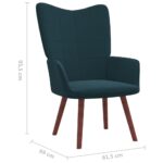 Chaise de relaxation Bleu Velours – Image 6