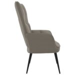 Chaise de relaxation Gris clair Velours – Image 3
