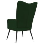 Chaise de relaxation Vert foncé Velours – Image 4