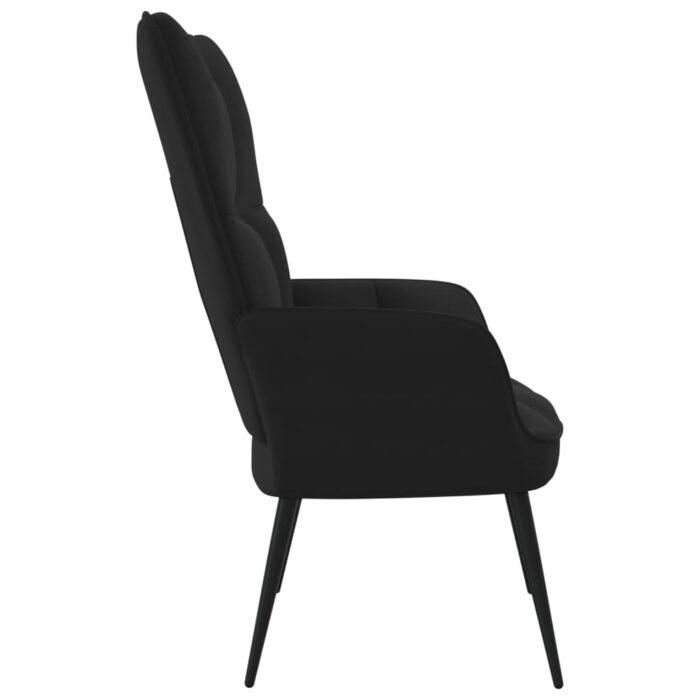 Chaise de relaxation Noir Velours – Image 3