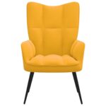 Chaise de relaxation Jaune moutarde Velours – Image 2
