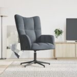 Chaise de relaxation Gris foncé Velours