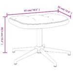 Chaise de relaxation avec tabouret Noir Velours – Image 11