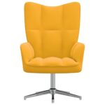 Chaise de relaxation Jaune moutarde Velours – Image 2