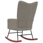 Chaise à bascule Gris clair Velours – Image 4