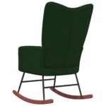 Chaise à bascule Vert foncé Velours – Image 4