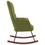 Chaise à bascule Vert clair Velours – Image 3