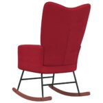 Chaise à bascule Rouge bordeaux Velours – Image 4
