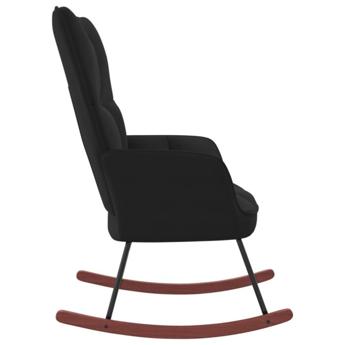 Chaise à bascule Noir Velours – Image 3