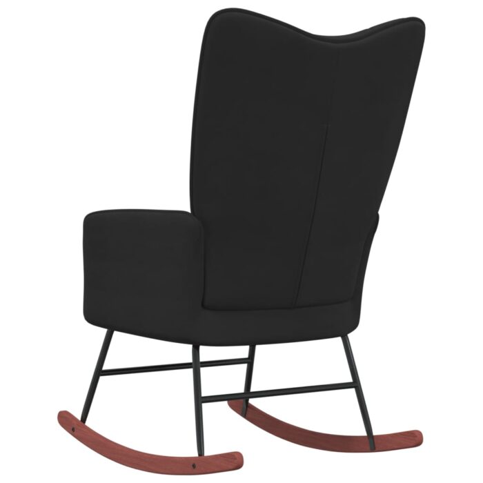 Chaise à bascule Noir Velours – Image 4