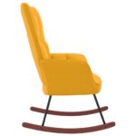 Chaise à bascule Jaune moutarde Velours – Image 3