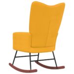 Chaise à bascule Jaune moutarde Velours – Image 4