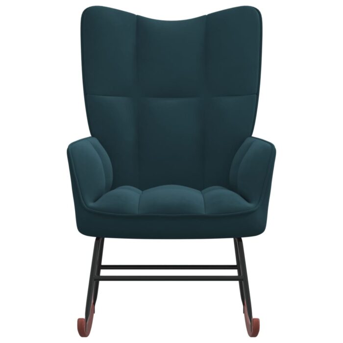 Chaise à bascule Bleu Velours – Image 2