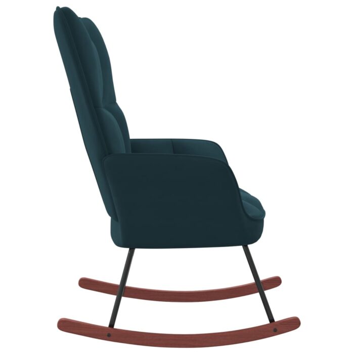 Chaise à bascule Bleu Velours – Image 3