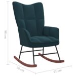 Chaise à bascule Bleu Velours – Image 6