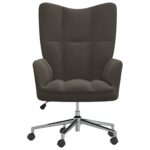 Chaise de relaxation Gris foncé Velours – Image 2