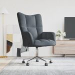 Chaise de relaxation Gris foncé Velours
