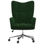 Chaise de relaxation Vert foncé Velours – Image 2