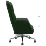 Chaise de relaxation Vert foncé Velours – Image 5