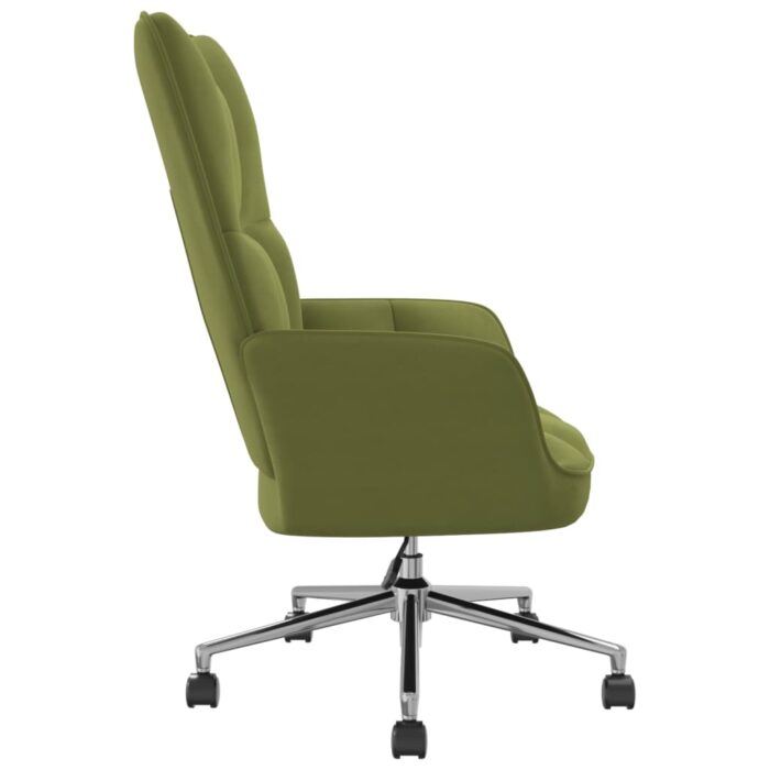 Chaise de relaxation Vert clair Velours – Image 3