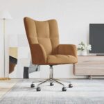 Chaise de relaxation Marron Velours