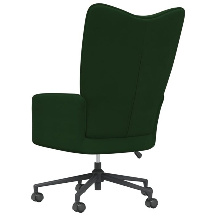 Chaise de relaxation Vert foncé Velours – Image 4
