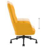 Chaise de relaxation Jaune moutarde Velours – Image 5