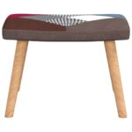 Chaise de relaxation avec repose-pied Patchwork Tissu – Image 6