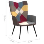 Chaise de relaxation Patchwork Tissu – Image 5