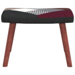 Chaise de relaxation avec repose-pied Patchwork Tissu – Image 6