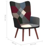 Chaise de relaxation avec repose-pied Patchwork Tissu – Image 8