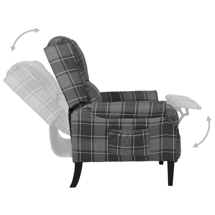 Fauteuil inclinable Gris Tissu – Image 3