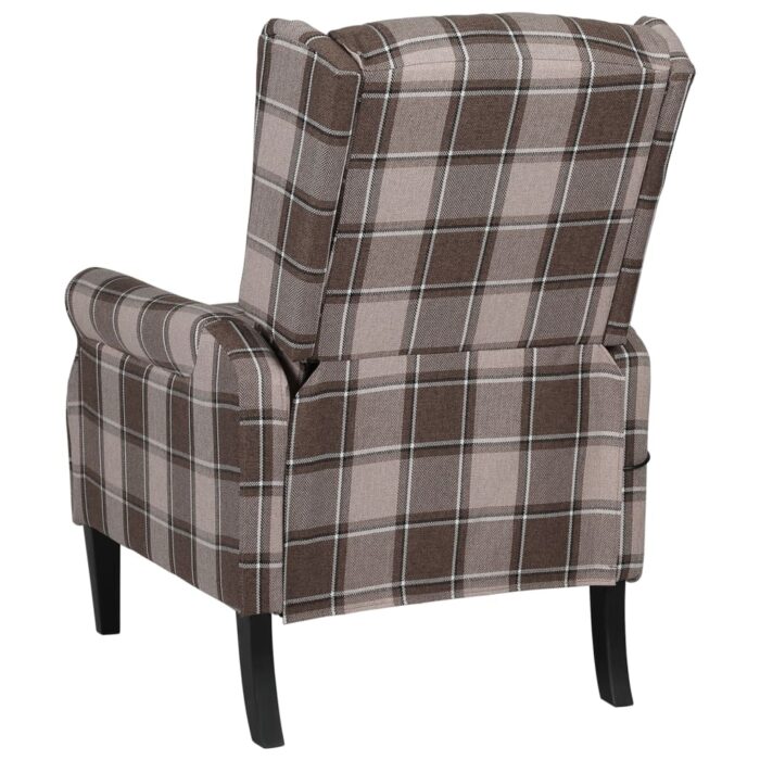 Fauteuil inclinable de massage Beige Tissu – Image 4
