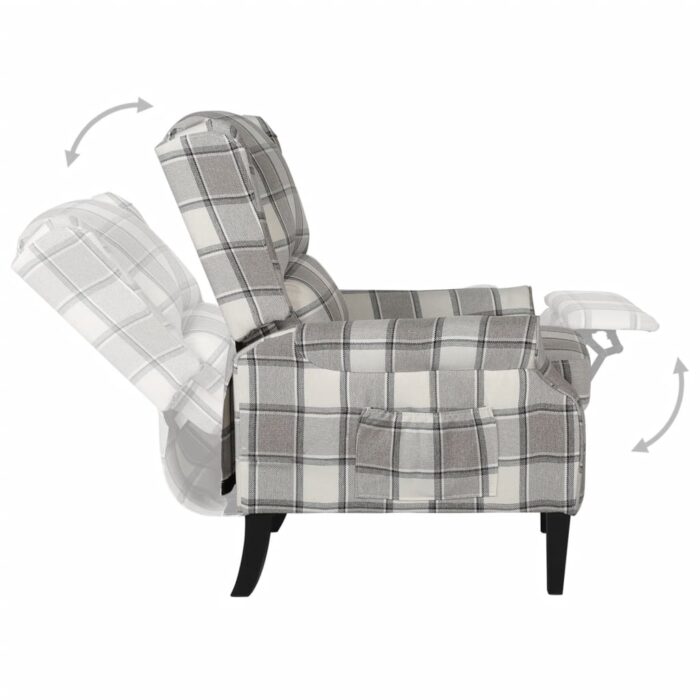 Fauteuil inclinable Gris Tissu – Image 3