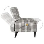 Fauteuil de massage inclinable Gris Tissu – Image 3