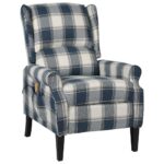 Fauteuil inclinable de massage Bleu Tissu