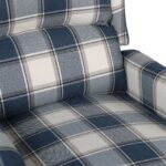 Fauteuil inclinable de massage Bleu Tissu – Image 5
