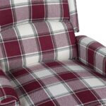 Fauteuil de massage inclinable Rouge Tissu – Image 5