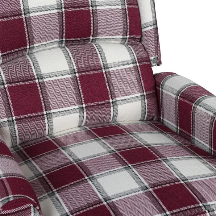 Fauteuil de massage inclinable Rouge Tissu – Image 5