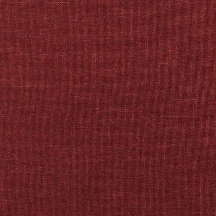 Tabouret avec pieds en bois Rouge bordeaux Tissu – Image 2