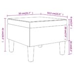Tabouret avec pieds en bois Vert foncé Tissu – Image 3