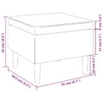 Tabouret avec pieds en bois Crème Velours – Image 3