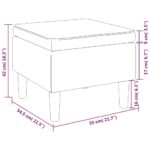 Tabouret avec pieds en bois Marron Velours – Image 3