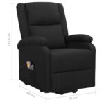 Fauteuil de massage Noir Tissu – Image 7