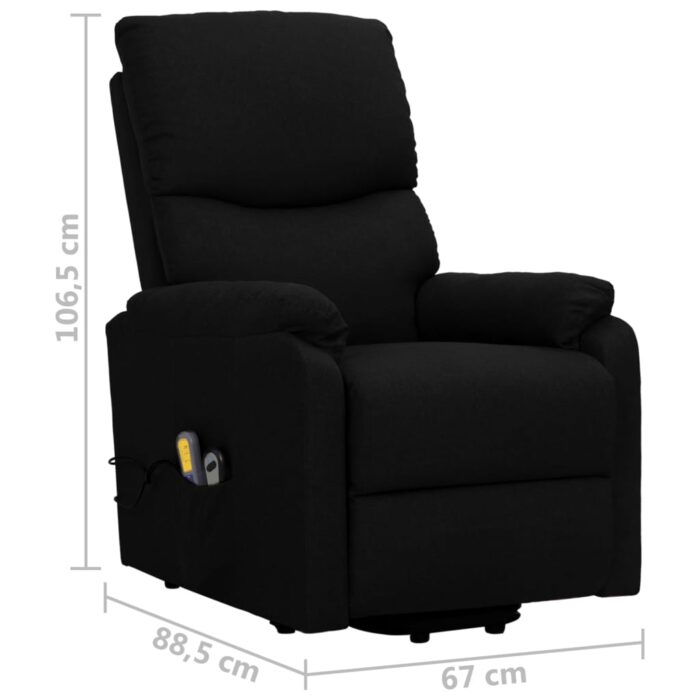 Fauteuil de massage Noir Tissu – Image 8