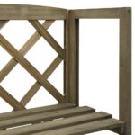 Treillis avec étagères Gris 55x30x140 cm Bois de sapin massif – Image 4