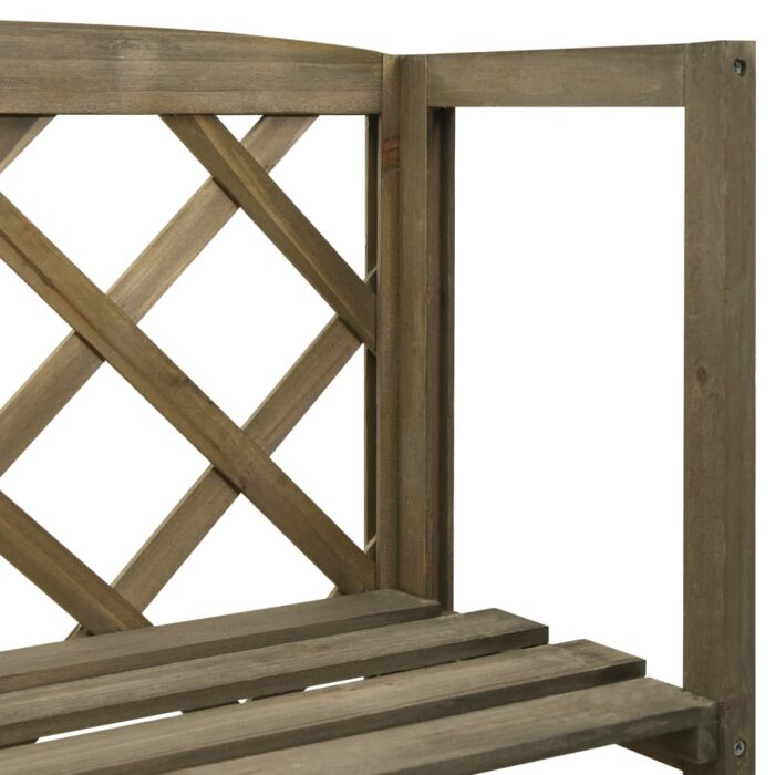 Treillis avec étagères Gris 55x30x140 cm Bois de sapin massif – Image 4