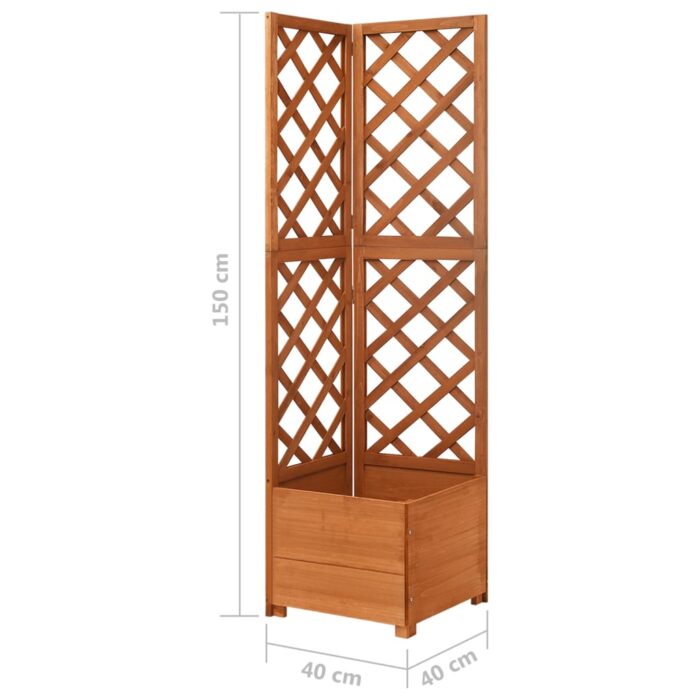 Jardinière d'angle en treillis 40x40x150cm Bois de sapin massif – Image 5